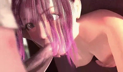 Stuck schoolgirl with pink hair gets fucked hardcore in a hentai