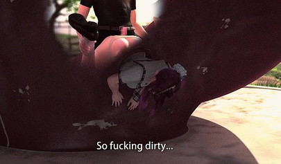 Stuck schoolgirl with pink hair gets fucked hardcore in a hentai