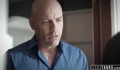 Petite nubile blackmails a married man into smashing her tiny pussy