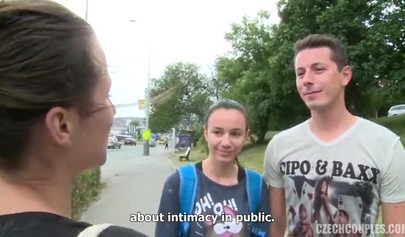 Adorable nubile schoolgirls suck and fuck like real whores in the woods