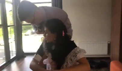 Teen maid enjoys some rough slamming with her boss' massive chad cock