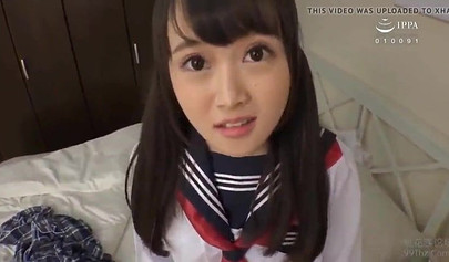 After school fondling for an adorable Japanese teen schoolgirl that loves it