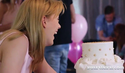 Wonderful orgy with petite and horny teens and massive rock hard cocks