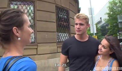 Real alpha chad fucks two 18 year old babes in public space