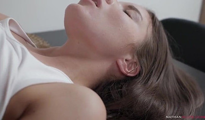 Adorable petite teen hooks up with stepdad and shows him fun time