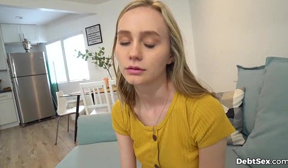 Tiny petite teen slobbers over a BBC and lets it plow her