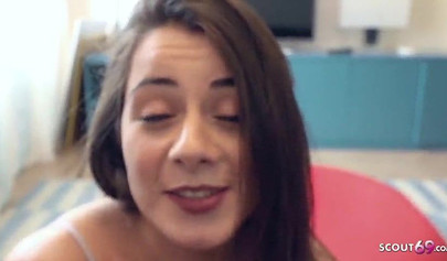 Tattooed nubile in lingerie gets horny so she sucks and gets banged