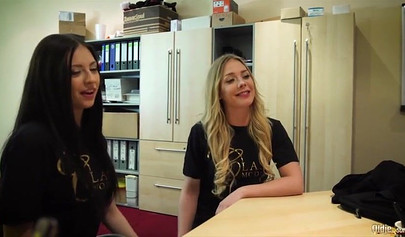 Old man is lucky because he gets to fuck two horny teens