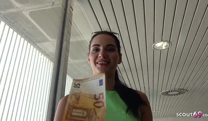 Nubile gets paid to expose herself in public and to get fucked