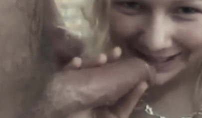 Two adorable teens share a cock and service it with their bodies