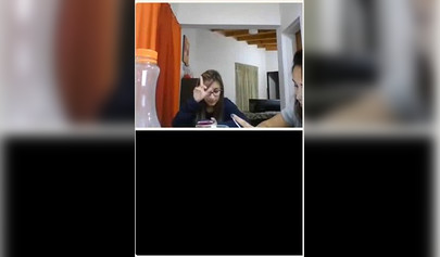 Dude jerking off with teens reacting on the webcam in compilation video