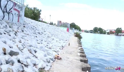 German street teen slut sucks before sex and gets humiliated in public