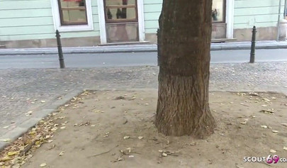 Petite nubile services a penis by sucking on it and banging it