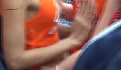 Massive pool party with half nude teens exposing and pleasing themselves publicly