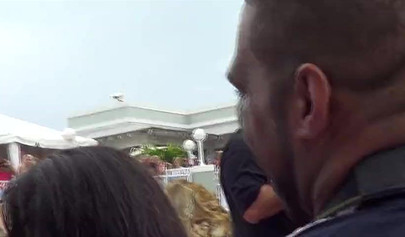 Massive pool party with half nude teens exposing and pleasing themselves publicly