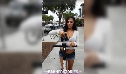 18 year old babe with beautiful big brown eyes gets passionately stuffed