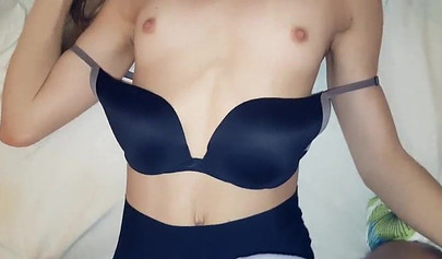 Slim young amateur filmed having her perfect pussy stuffed balls deep