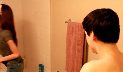 Skinny stepsis seduces stepbrother in the shower and ends up hammered rough