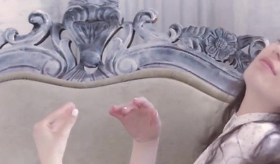 Petite and innocent teenie strips naked to show off her sensual body