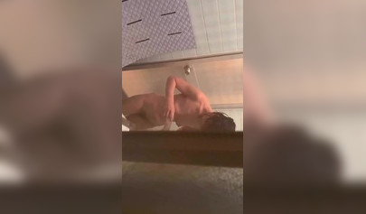 Voluptuous Asian teen wipes her wet naked body after the shower