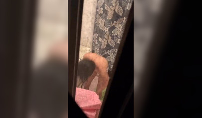 Voluptuous Asian teen wipes her wet naked body after the shower