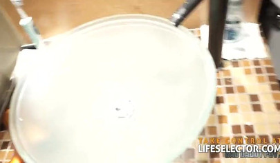 Mesmerizing teen sucks the cock and fucks in her pussy