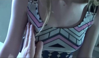 Cute teen with big boobs fucks all over the place