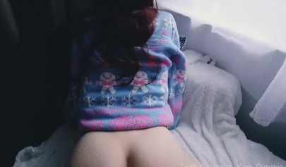 Mesmerizing teen with deer horns sucks the cock and fucks from behind