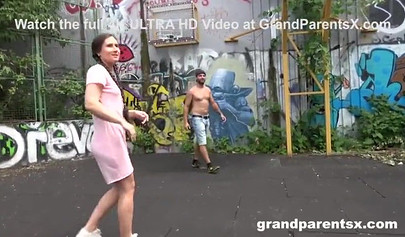 Mesmerizing teen joins a perverted older couple in their naughty games