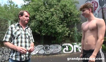 Mesmerizing teen joins a perverted older couple in their naughty games