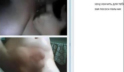 Voluptuous teen shows her pussy on webcam for a guy to jerk