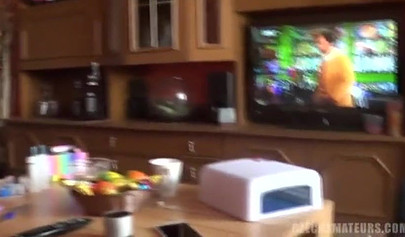 Jerking off and rough sex for a blonde nubile that loves it