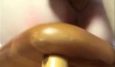 Chubby teenage chick with pigtails gets down on her knees to suck