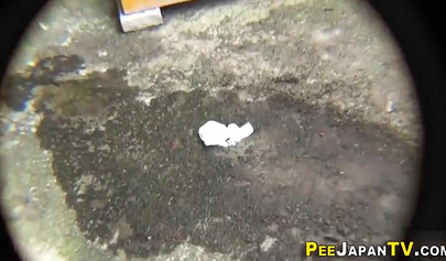 Japanese teen babe pisses in public and feels that adrenaline rushing thrill