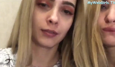 Teens with tons of makeup showing their bodies on their webcam show