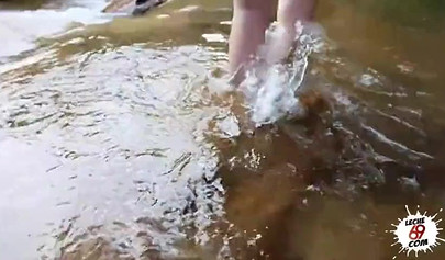 Public sex on a secluded beach for an adorable teen cutie pie