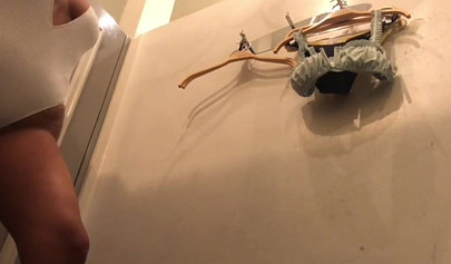 Sensual shower and elegant wiping for a pretty and thick teen babe