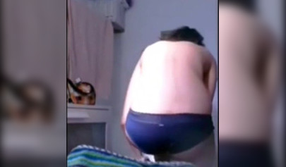 Sensual shower and elegant wiping for a pretty and thick teen babe