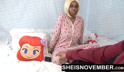 Wicked ebony girl fucks as she learns more about sex