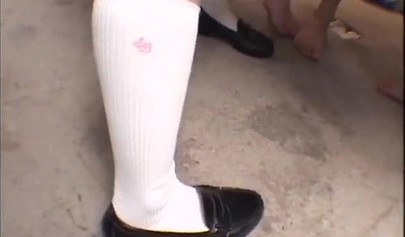 Sensual Asian whore is gangbanged and facialized by many men