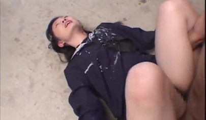 Sensual Asian whore is gangbanged and facialized by many men