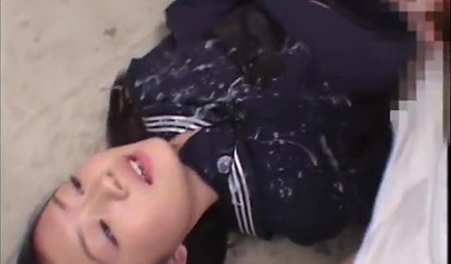 Sensual Asian whore is gangbanged and facialized by many men