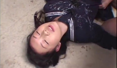 Sensual Asian whore is gangbanged and facialized by many men