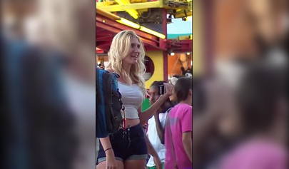 Sluty teen girls show their small boobs on a beach