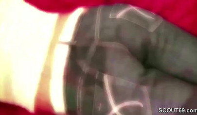 Delectable girl fucks and earns cum all over her face