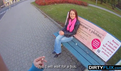 Redhead nubile is ready to suck a dick and take it missionary