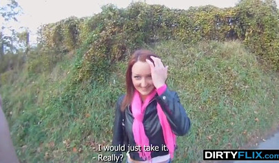 Redhead nubile is ready to suck a dick and take it missionary