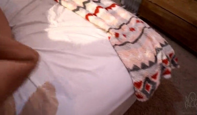 Young babe is penetrated doggy and missionary as she toys her pussy