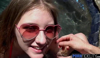 Dashing teen fucked long and hard all over the house