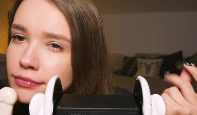 Playful teenie slobbers on her sex toys in an erotic ASMR video